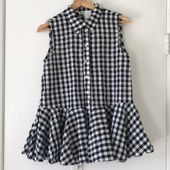 LF sleeveless gingham Long top - Picture 2 of 6